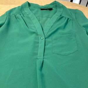 Alloy Apparel size M teal long sleeve blouse